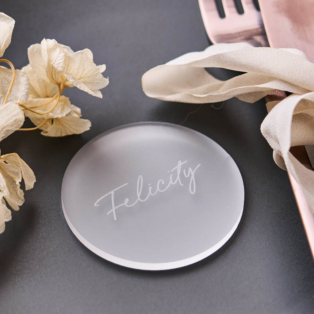 Frosted Circle Wedding Place Setting