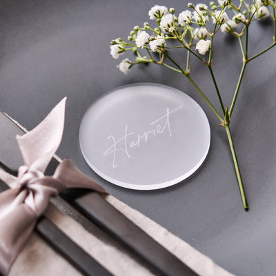 Frosted Circle Wedding Place Setting
