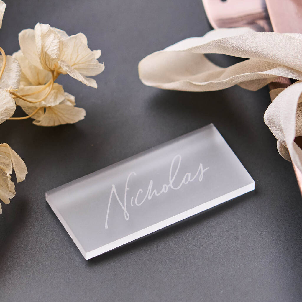 Frosted Wedding Place Setting