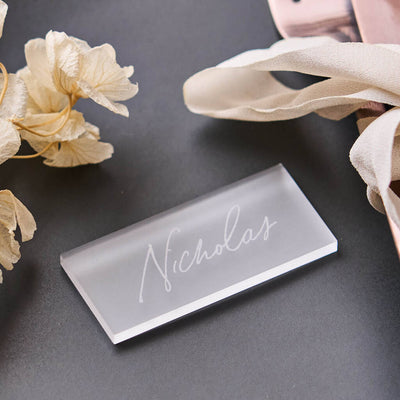 Frosted Wedding Place Setting