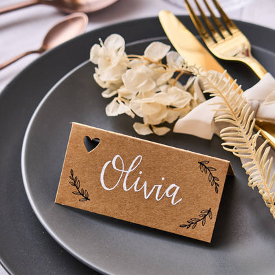 Hearts Wedding Place Cards