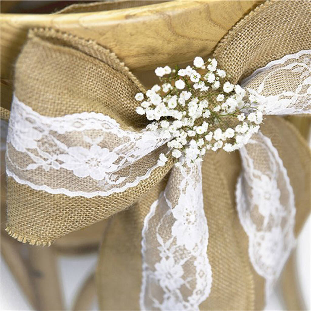 Hessian Wedding Chair Sash