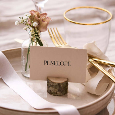 Log Slice Place Card Holder And Cards
