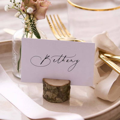 Log Slice Place Card Holder And Cards