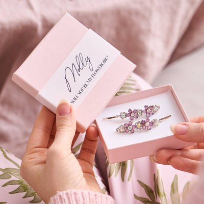 Personalised Be My Flower Girl Slide Set