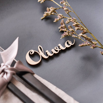 Personalised Wooden Wedding Name Place Setting