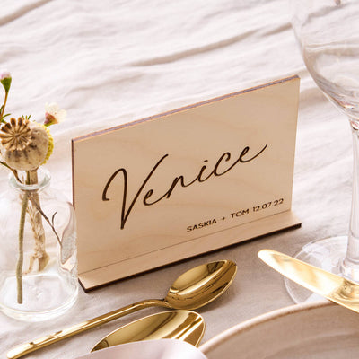 Personalised Wooden Wedding Table Name