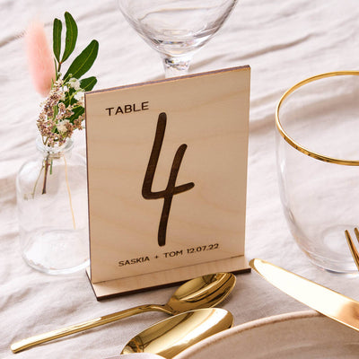Personalised Wooden Wedding Table Numbers