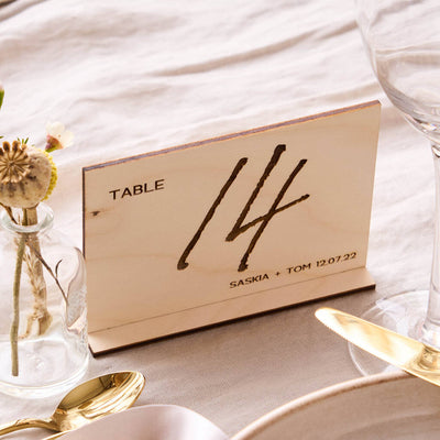 Personalised Wooden Wedding Table Numbers