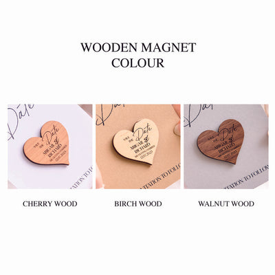 Save The Date Heart Magnet Card