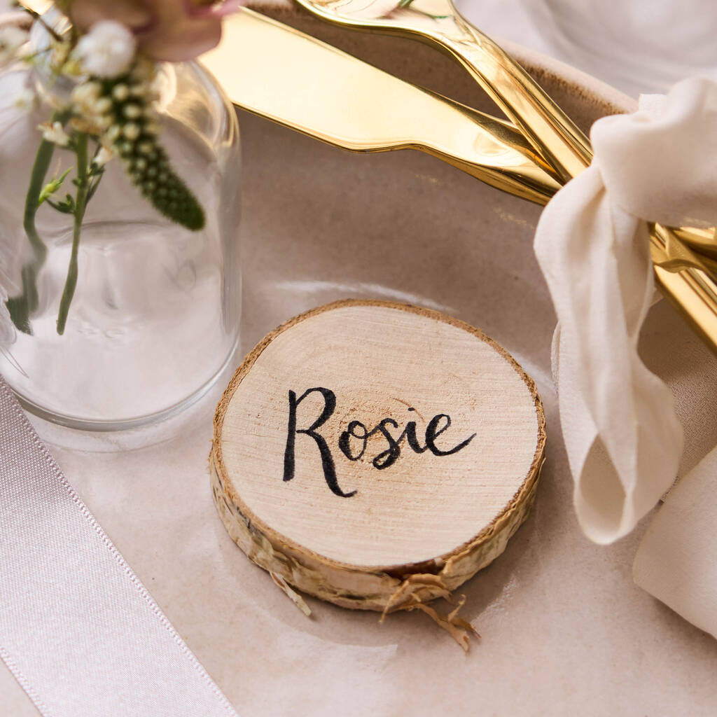 Wooden Log Place Setting